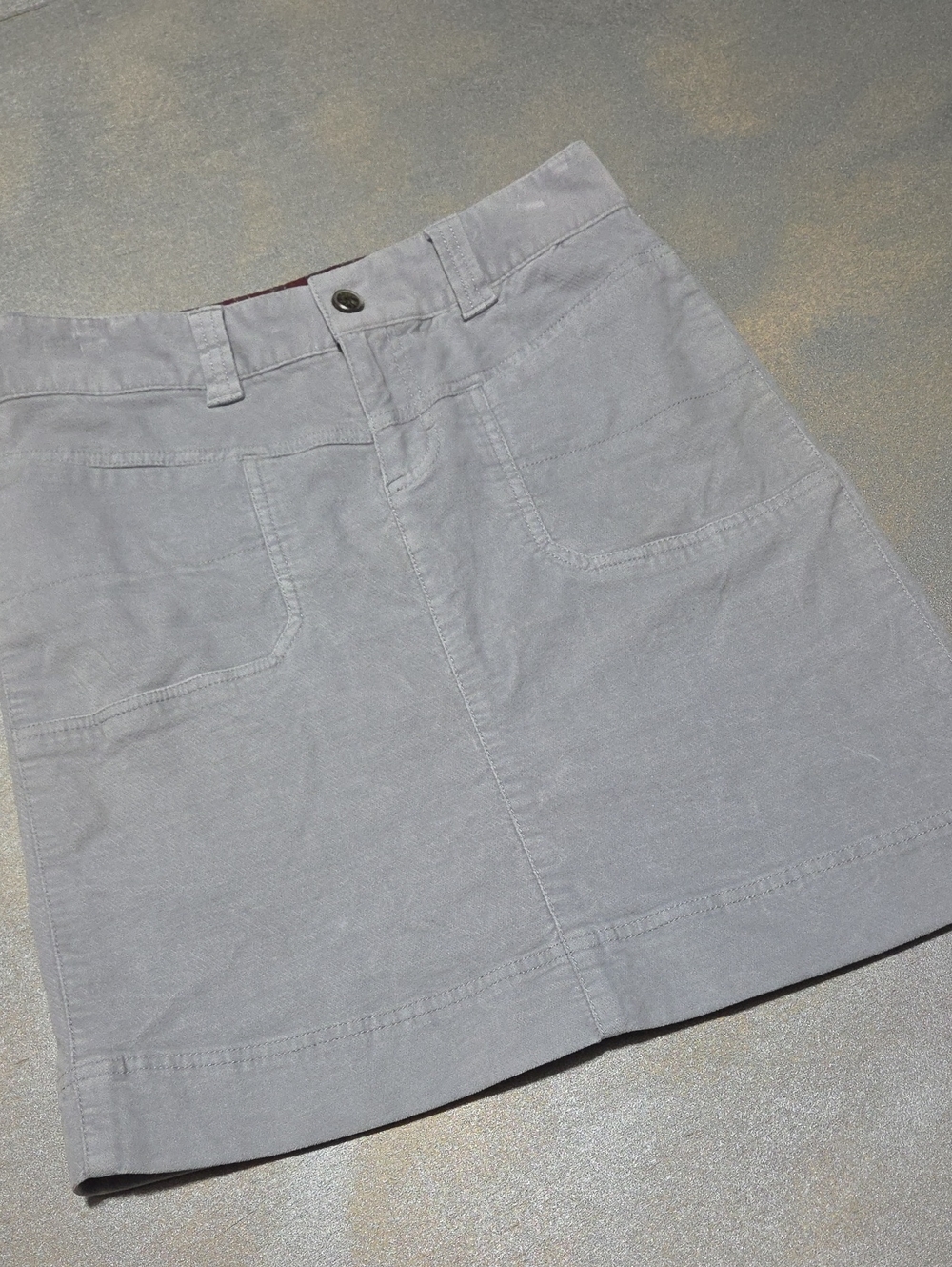 Athleta Pale Gray Cord Mini Skirt